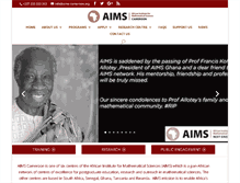 Tablet Screenshot of aims-cameroon.org